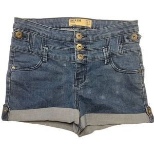 Cotton On- Dark Denim High Waisted Shorts- Size: 8 (28-29)